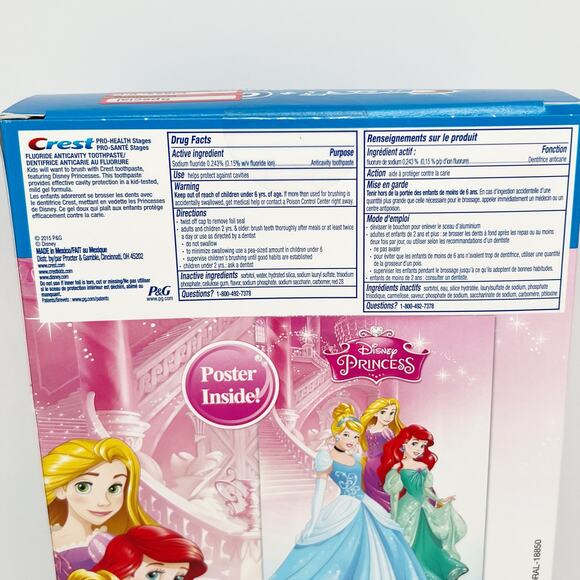 Crest & Oral-B Pro Health Stages Power Toothbrush Toothpaste Disney Princess - Picture 4 of 4